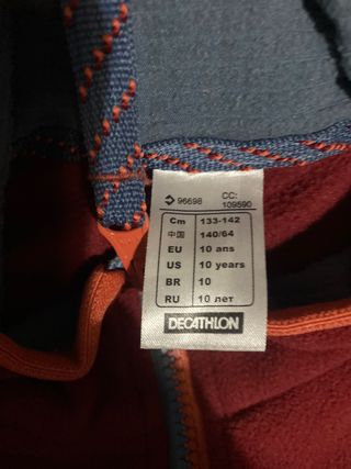 chubasquero niña talla 10