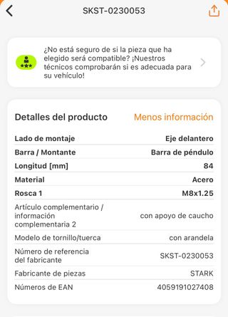 Bieletas de suspensión
