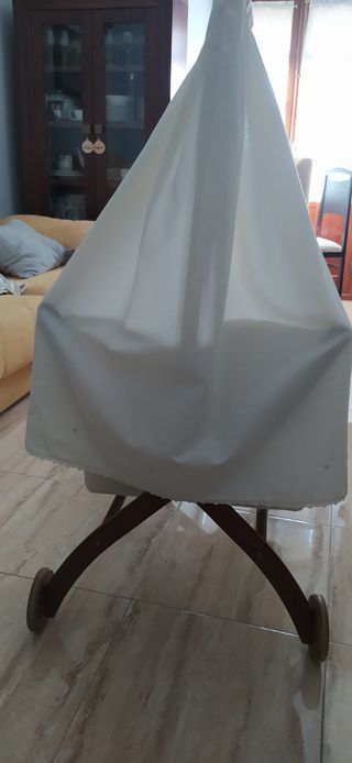 Minicuna madera con Dosel