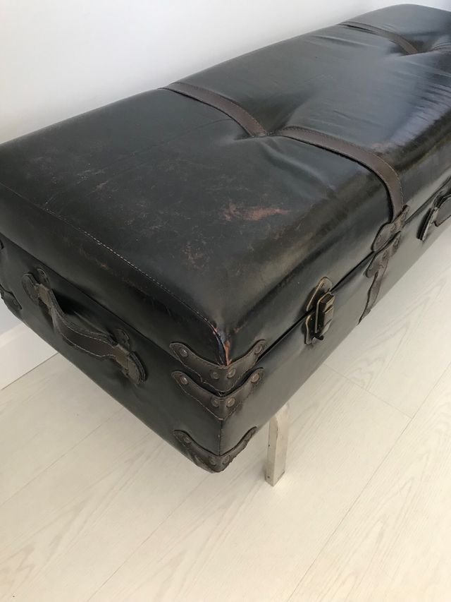 mueble auxiliar piel efecto envejecido