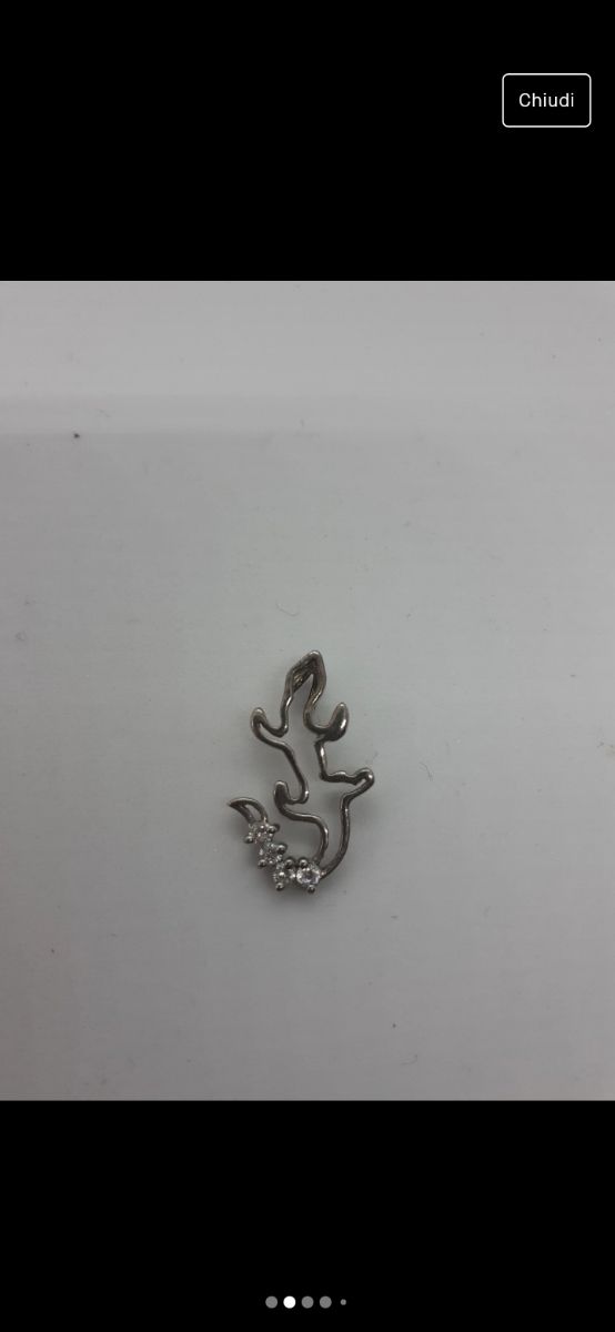 Ciondolo in argento lucertola