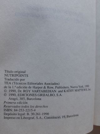 'Dieta Nutripoints: Programa Global Dieta Equilibr