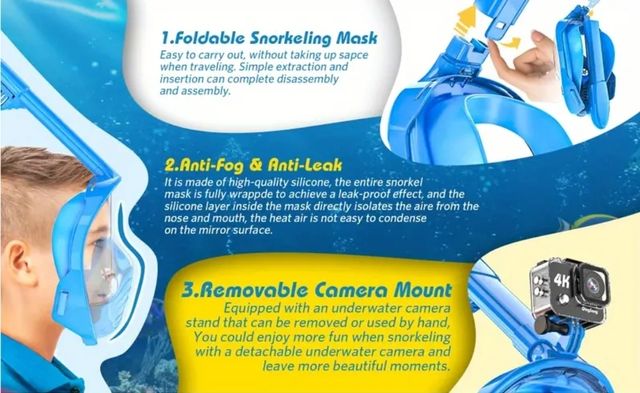 Mascara de snorkel para niños