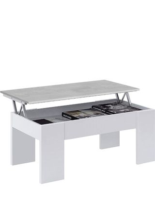 Mesa de centro con tablero elevable