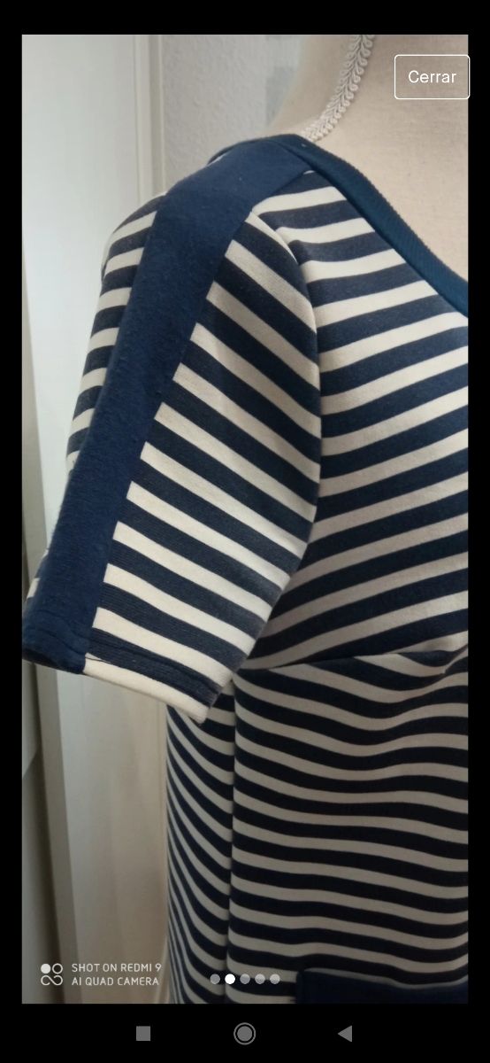 Vestido marinero de algodón