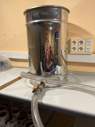 TANQUE, CUBA, DEPOSITO DE ACERO INOXIDABLE 100 kg