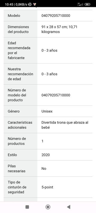 Trona para bebe-niñ@