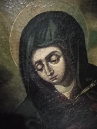 Arte. Dos cuadros antiguos religiosos
