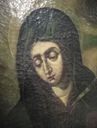 Arte. Dos cuadros antiguos religiosos