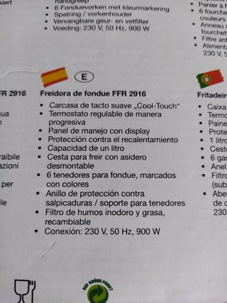 Freidora, fondue.