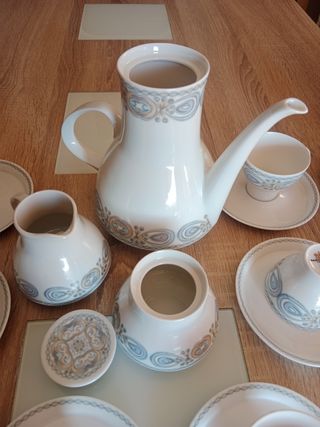 Juego café / té porcelana Santa Clara 12 servicios