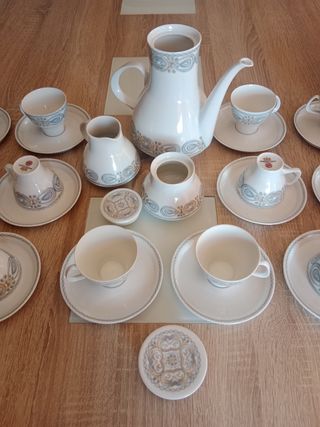 Juego café / té porcelana Santa Clara 12 servicios