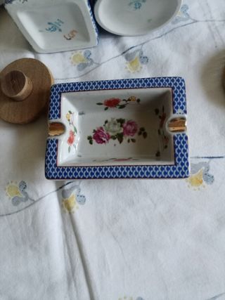 PORCELANA SALSA,FOIE GRAS Y CENICERO