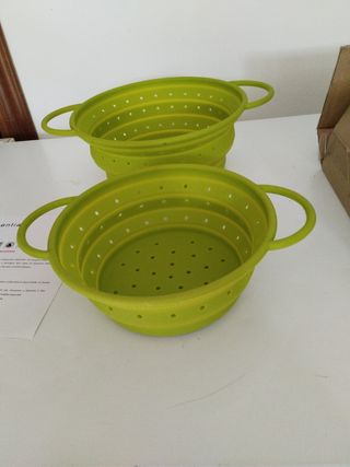 Set di 2 scolapasta ripiegabile nuovi 