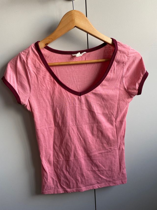 Camiseta manga corta rosa Springfield