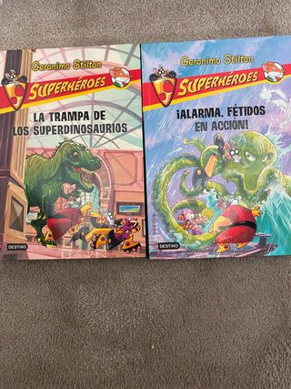 2 libros de Geronimo Stilton superheroes