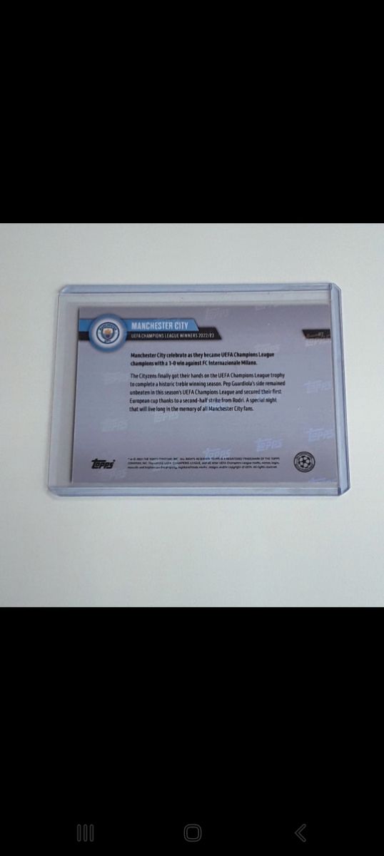 Topps now Manchester City uefa champions league 23