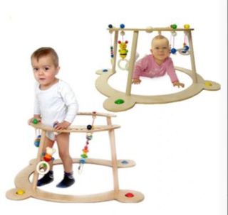 andador de madera montessori versatil