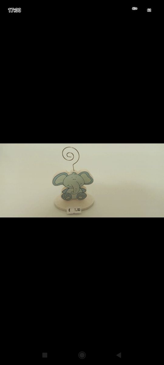 Portafoto clip elefantino