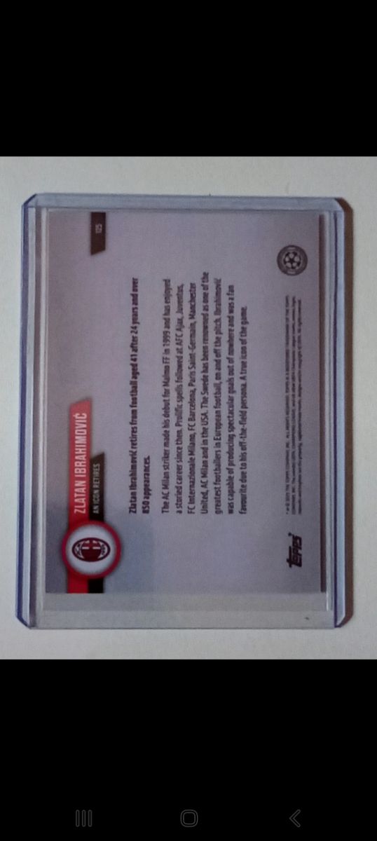 Topps now Zlatan Ibrahimovic Retires