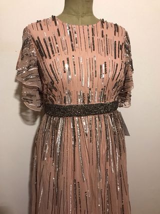 VESTIDO FIESTA MACDUGGAL CON PEDRERIA