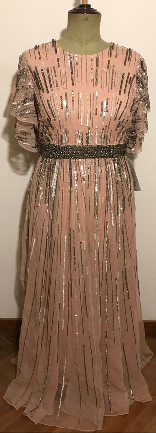 VESTIDO FIESTA MACDUGGAL CON PEDRERIA