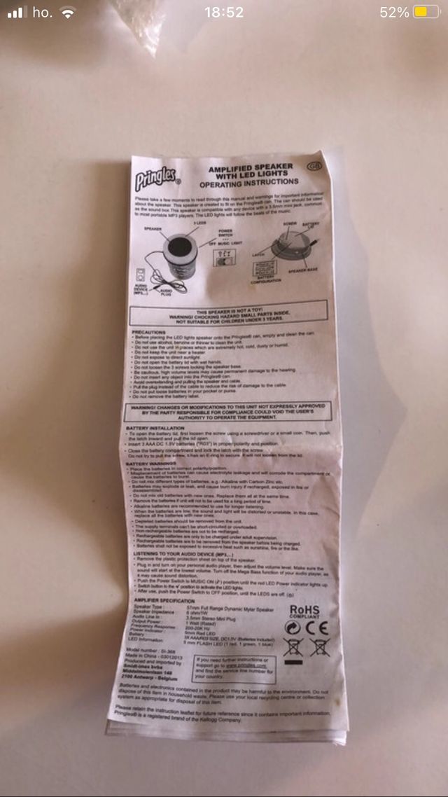 cassa audio pringles