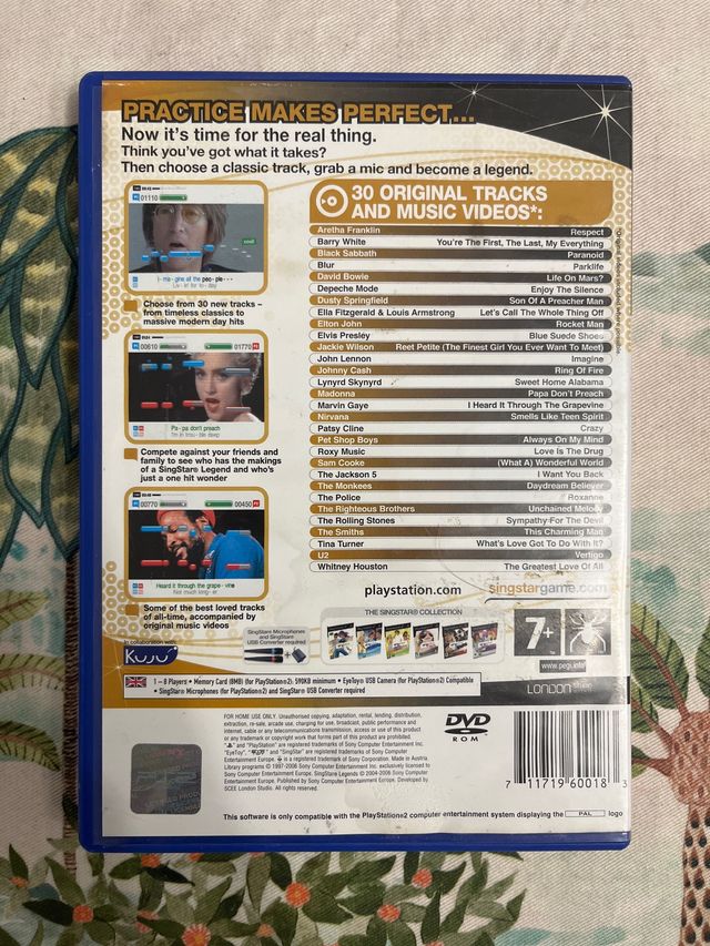 Juego Ps2 Singstar Legends