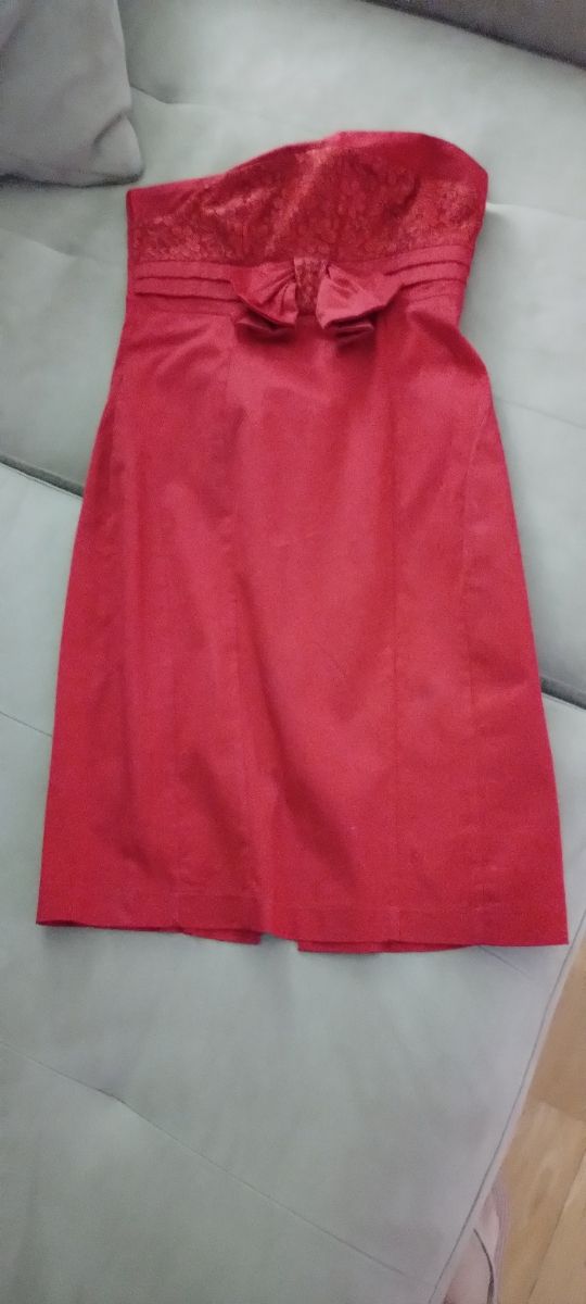 Vestido rojo palabra de honor