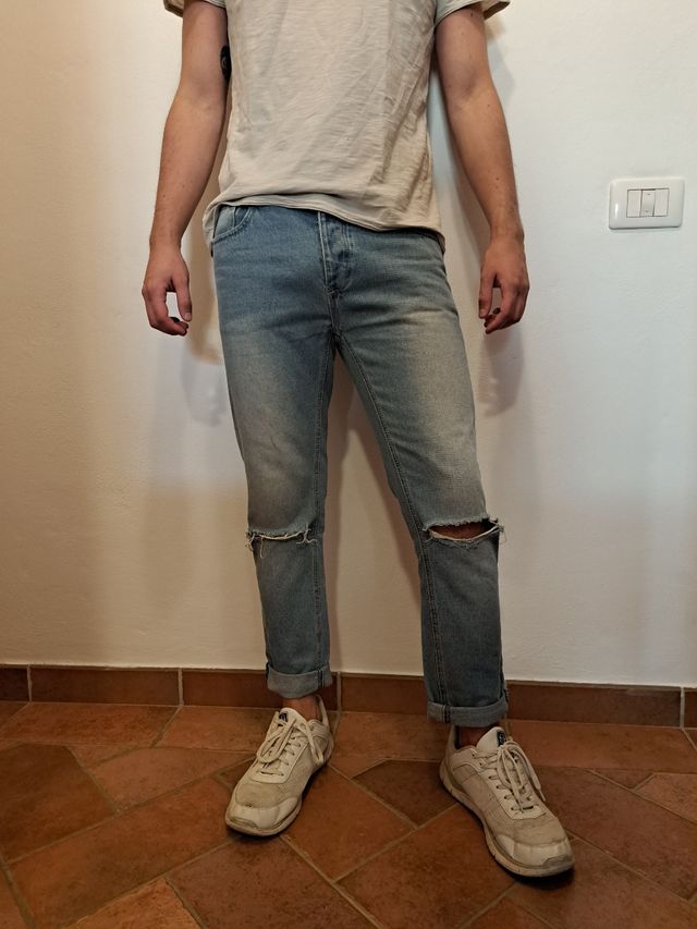 Jeans denim slim fit uomo 47