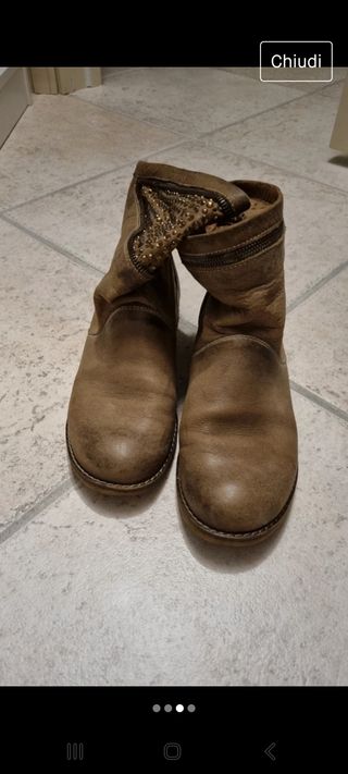 Stivaletto pelle cafenoir