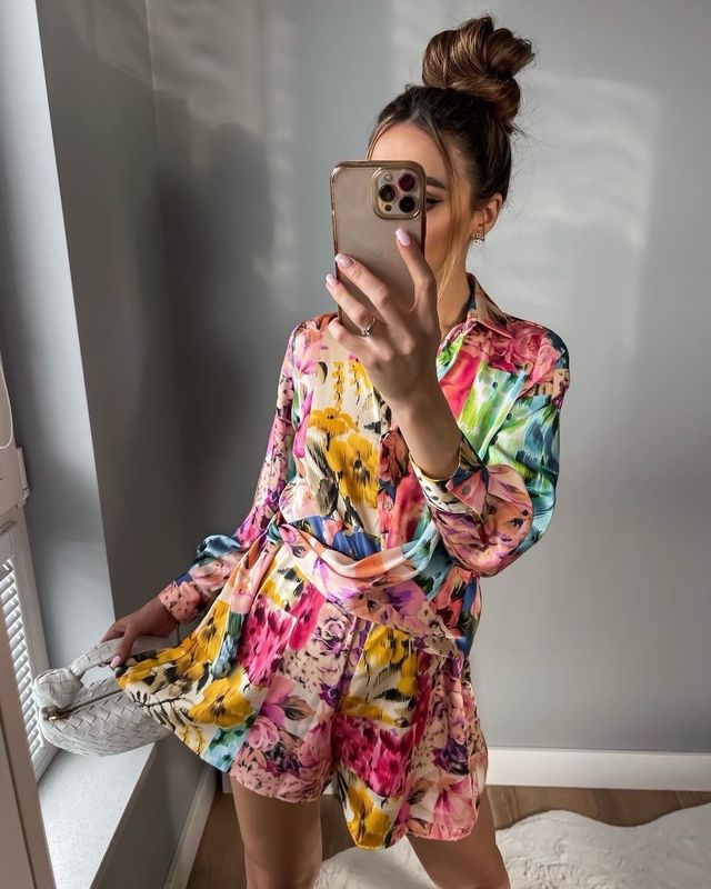 Mono satinado estampado