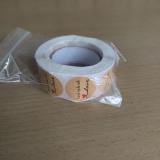 Rolos 500 Autocolantes Thank You Handmade Emojis