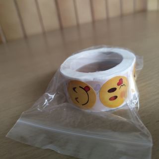 Rolos 500 Autocolantes Thank You Handmade Emojis