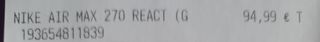 NIKE AIR MAX 270 REAC
