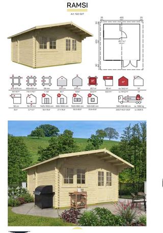 CASAS DE MADERA RAMSI CON BAÑO 22,5 m2