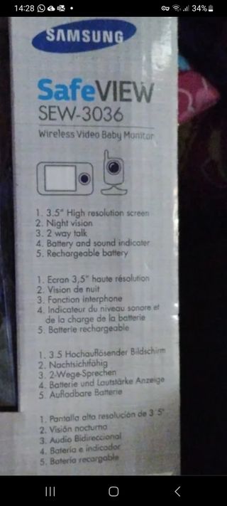 Vigilabebes con cámara Samsung