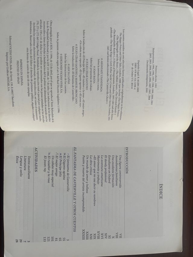 El fantasma de Canterville y otros cuentos.