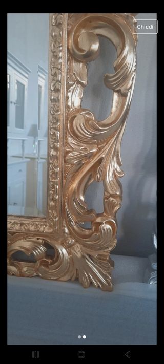 Specchiera in foglia oro