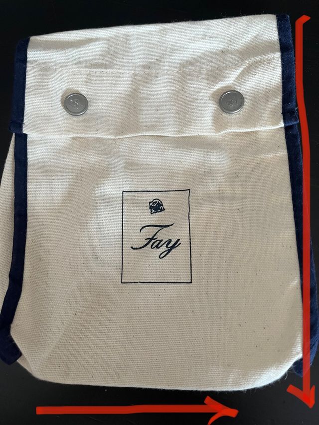 sacchetto Fay cotone panna chiusura portafoglio