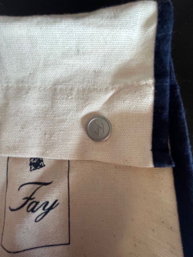 sacchetto Fay cotone panna chiusura portafoglio