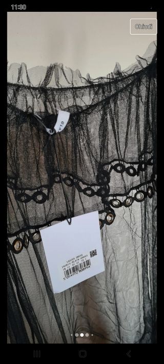 tunica trasparente rock tg M