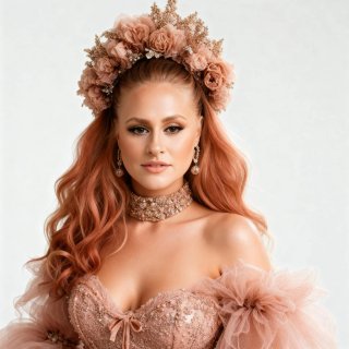 Conjunto de joyas de Tiara Circonitas Rosa