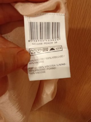 Vestido fiesta corto 38 rosa