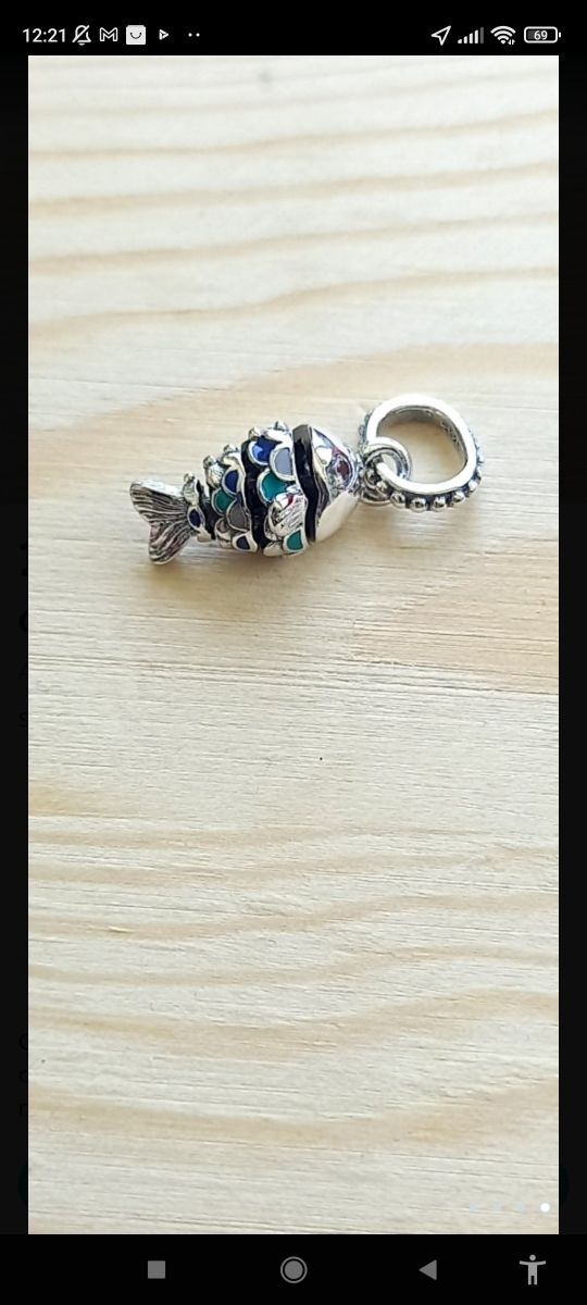 Charm Pez plata nuevo