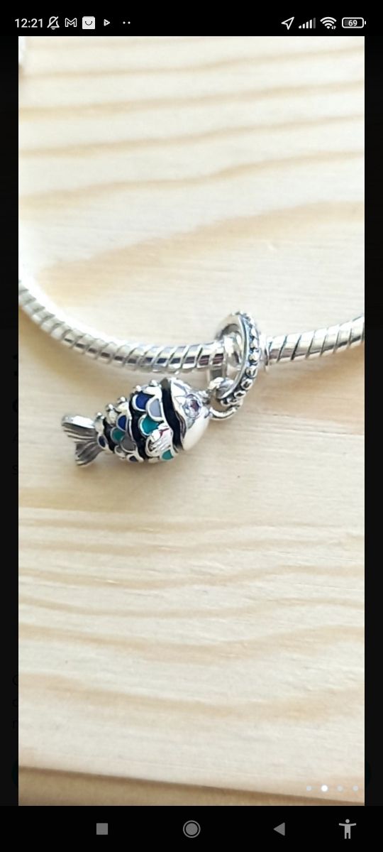 Charm Pez plata nuevo