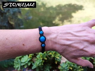Bracciale in macrame con apatite