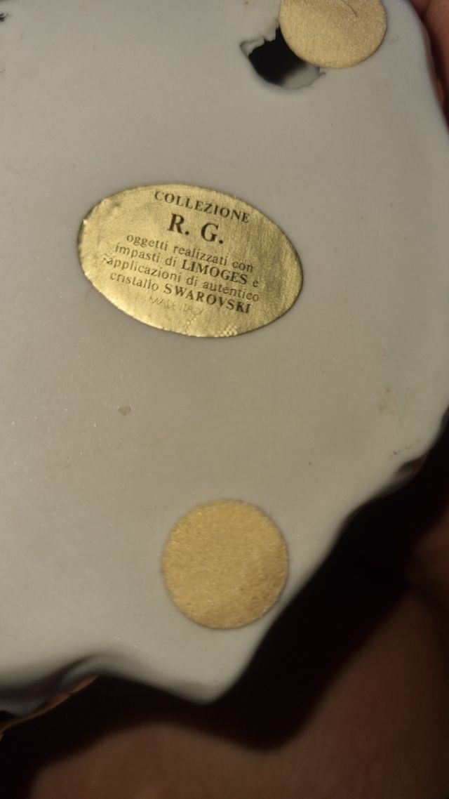 Pato Limoges e Cristais Swarovski