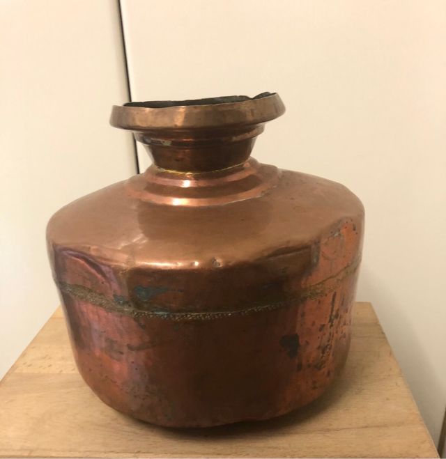Vaso in rame battuto