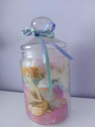 Frasco de vidro - Fada Sininho